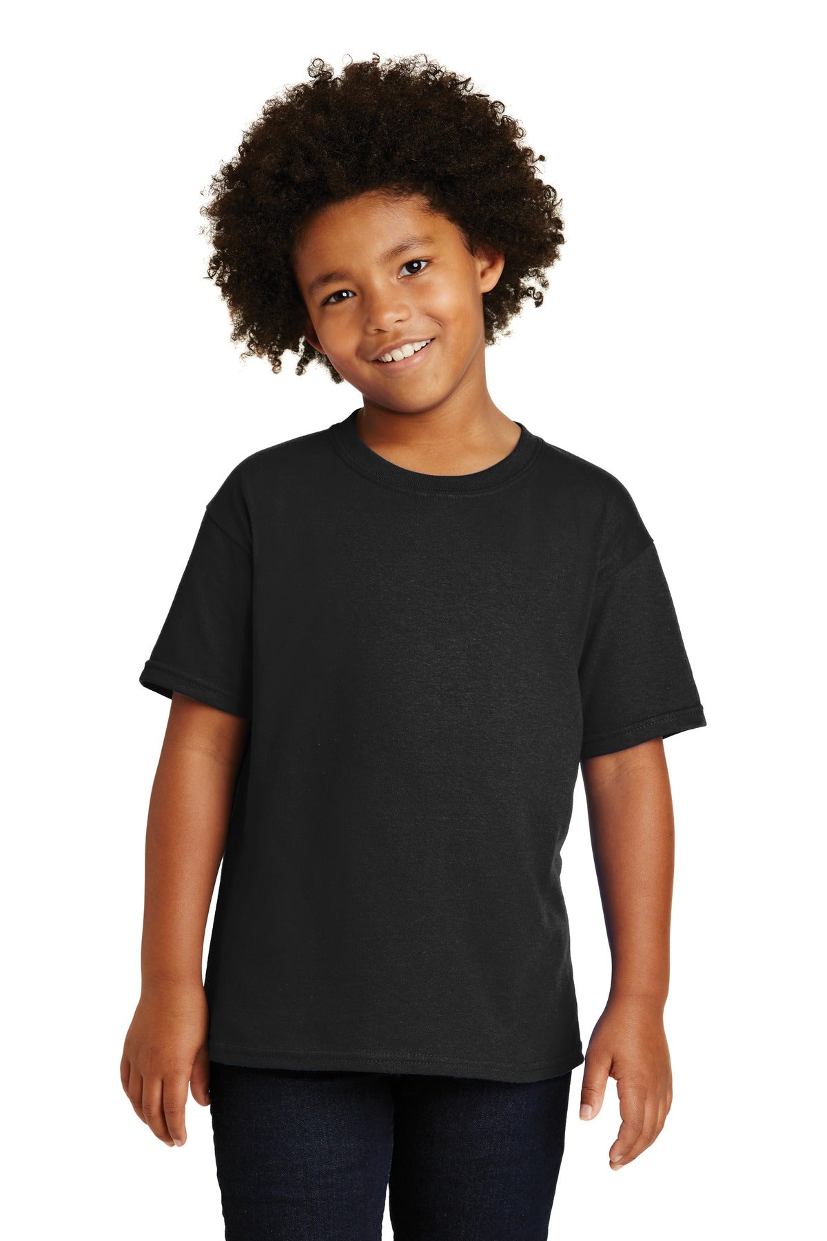 Gildan® - Youth  Heavy Cotton™ 100% Cotton T-Shirt.  5000B - black