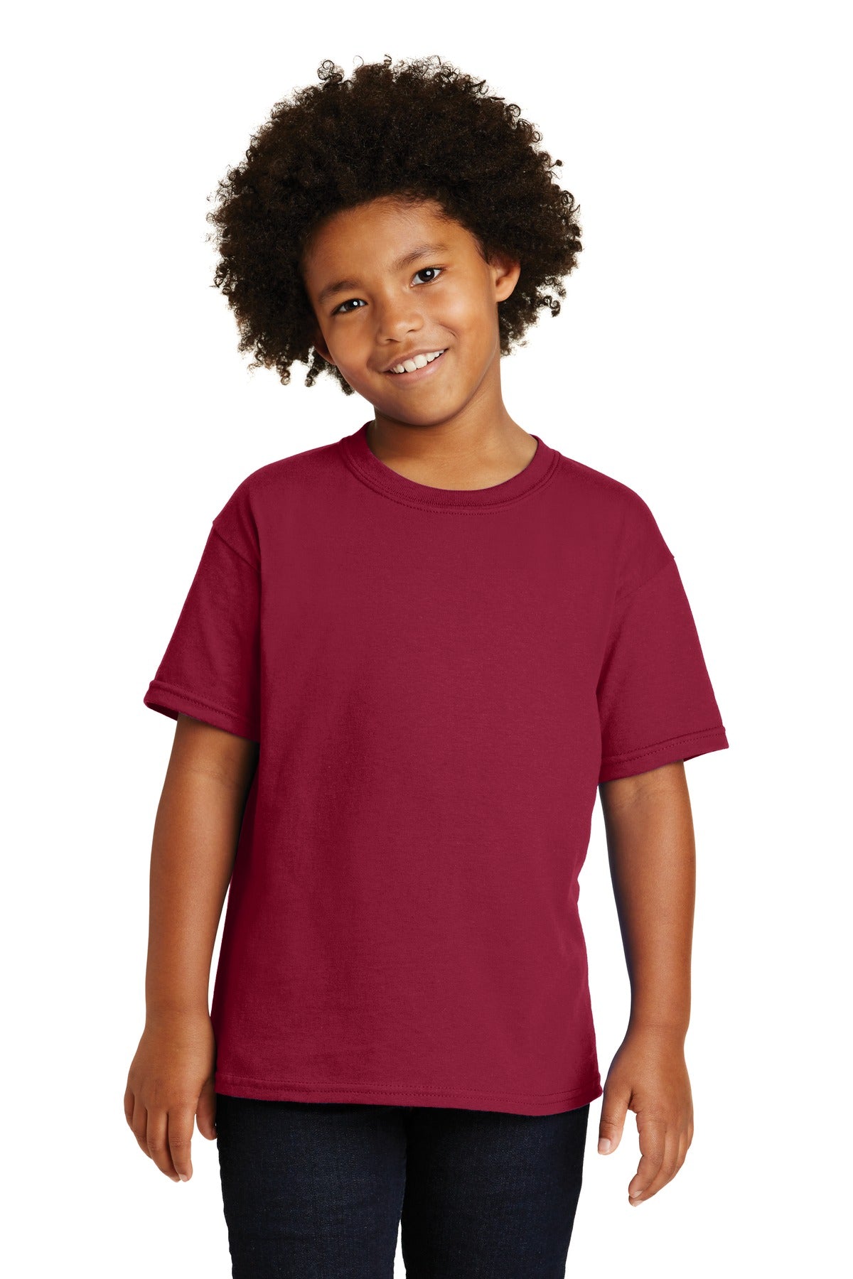 Gildan® - Youth  Heavy Cotton™ 100% Cotton T-Shirt.  5000B - cardinal red