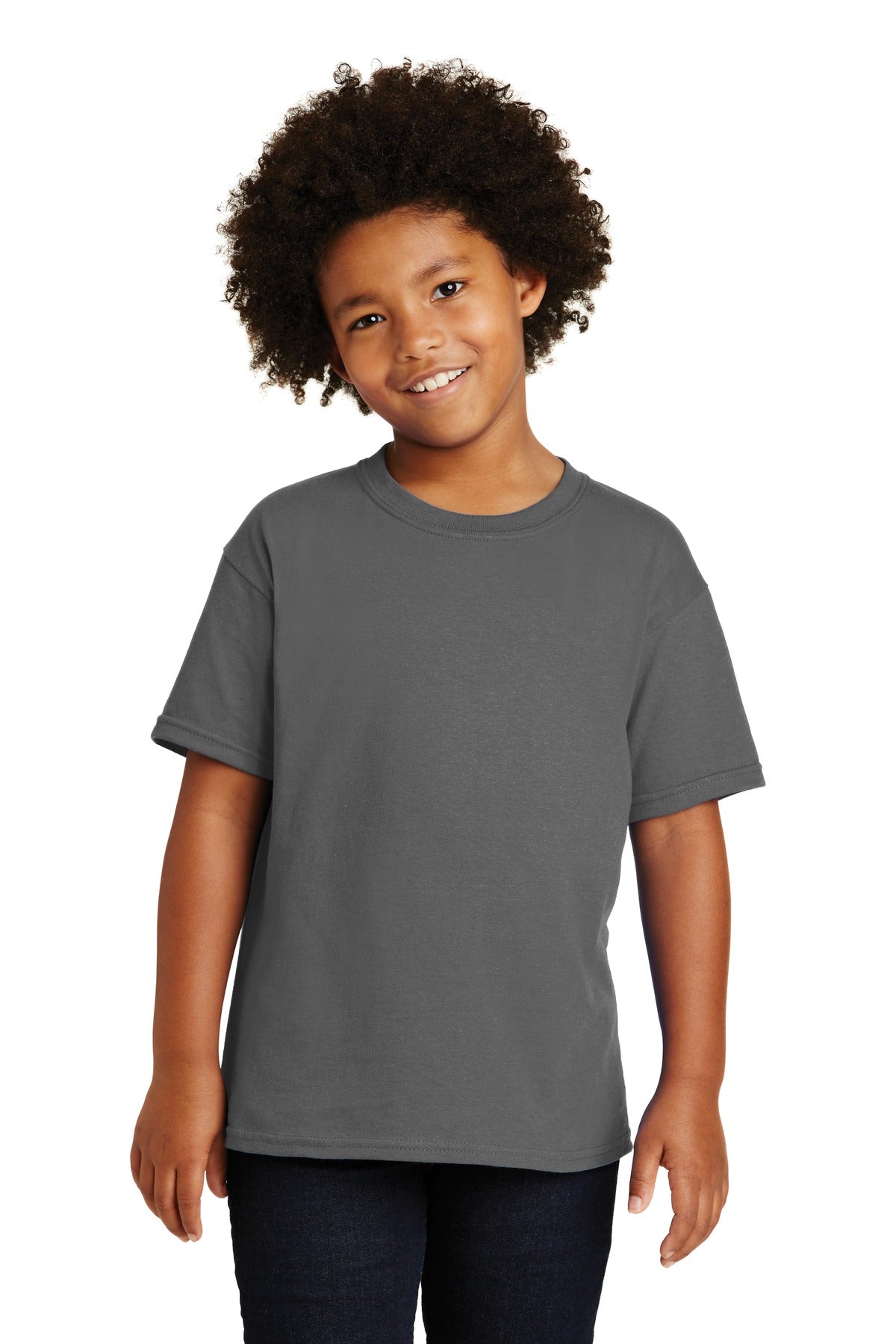 Gildan® - Youth  Heavy Cotton™ 100% Cotton T-Shirt.  5000B - charcoal