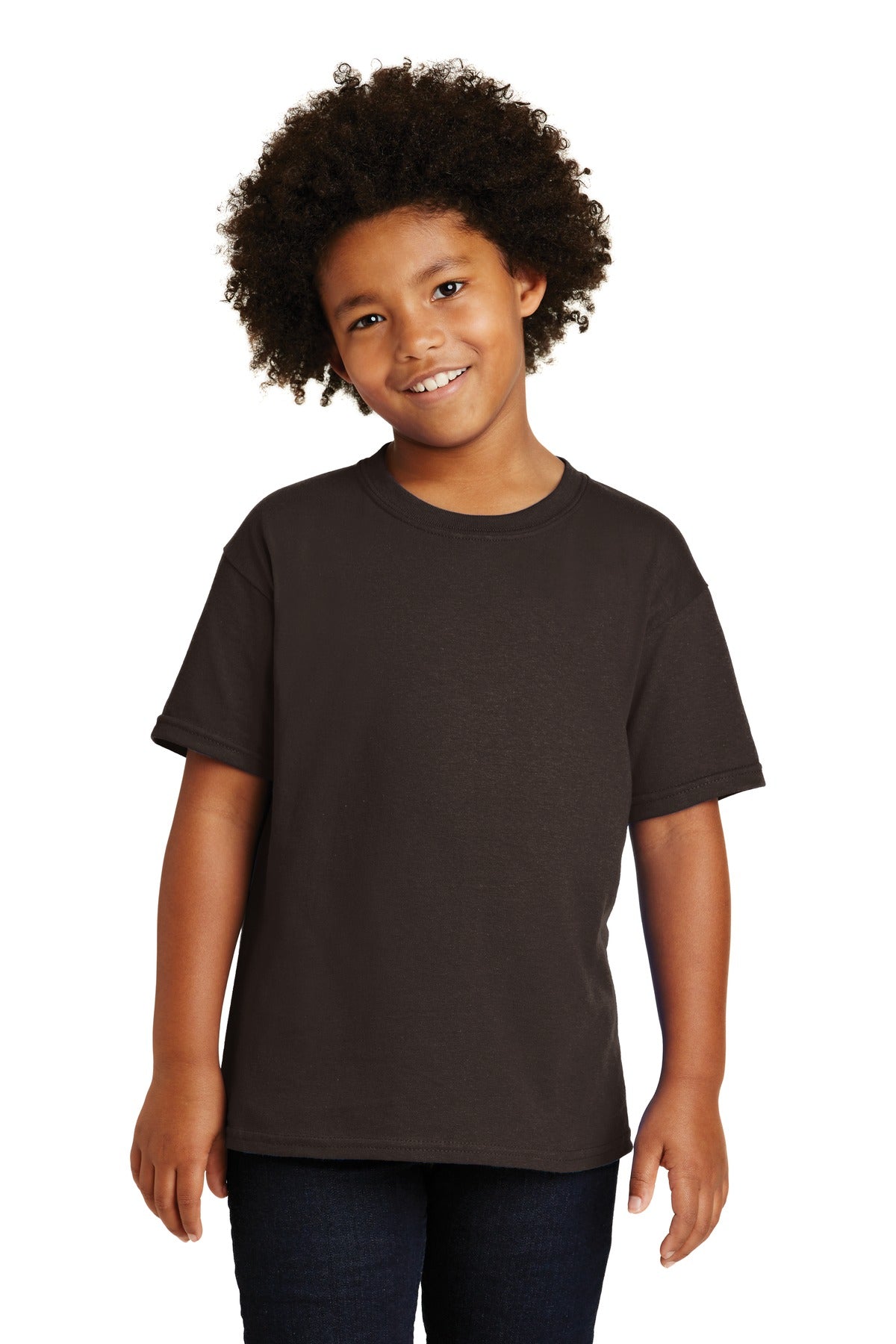 Gildan® - Youth  Heavy Cotton™ 100% Cotton T-Shirt.  5000B - dark chocolate