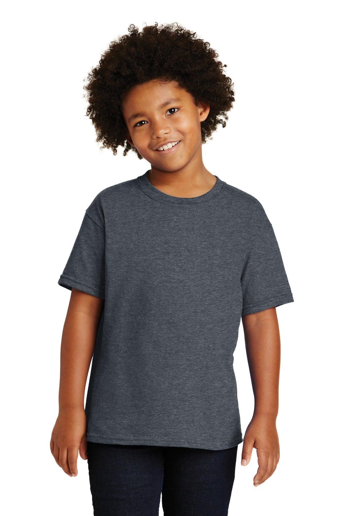 Gildan® - Youth  Heavy Cotton™ 100% Cotton T-Shirt.  5000B - dark heather