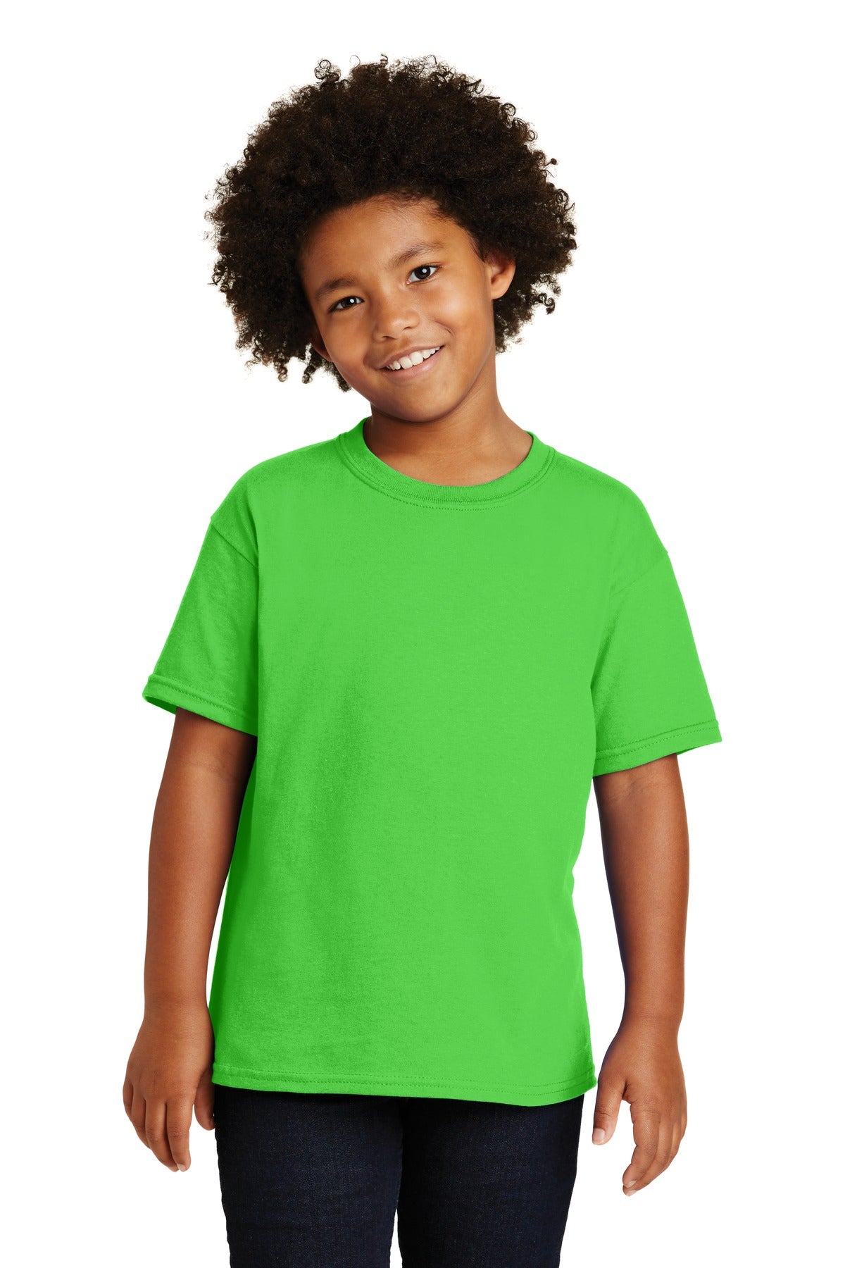 Gildan® - Youth  Heavy Cotton™ 100% Cotton T-Shirt.  5000B - electric green