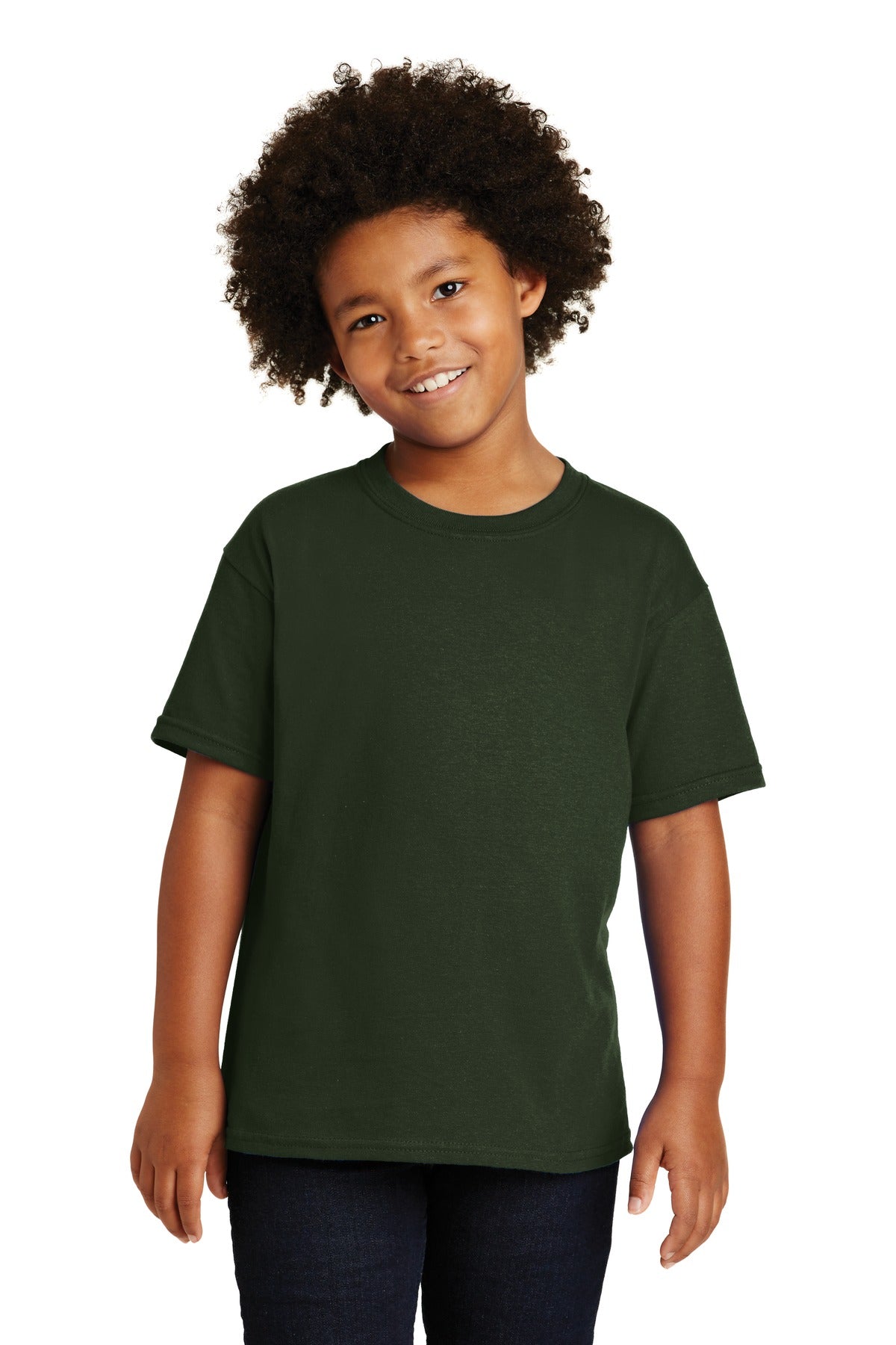 Gildan® - Youth  Heavy Cotton™ 100% Cotton T-Shirt.  5000B - forest