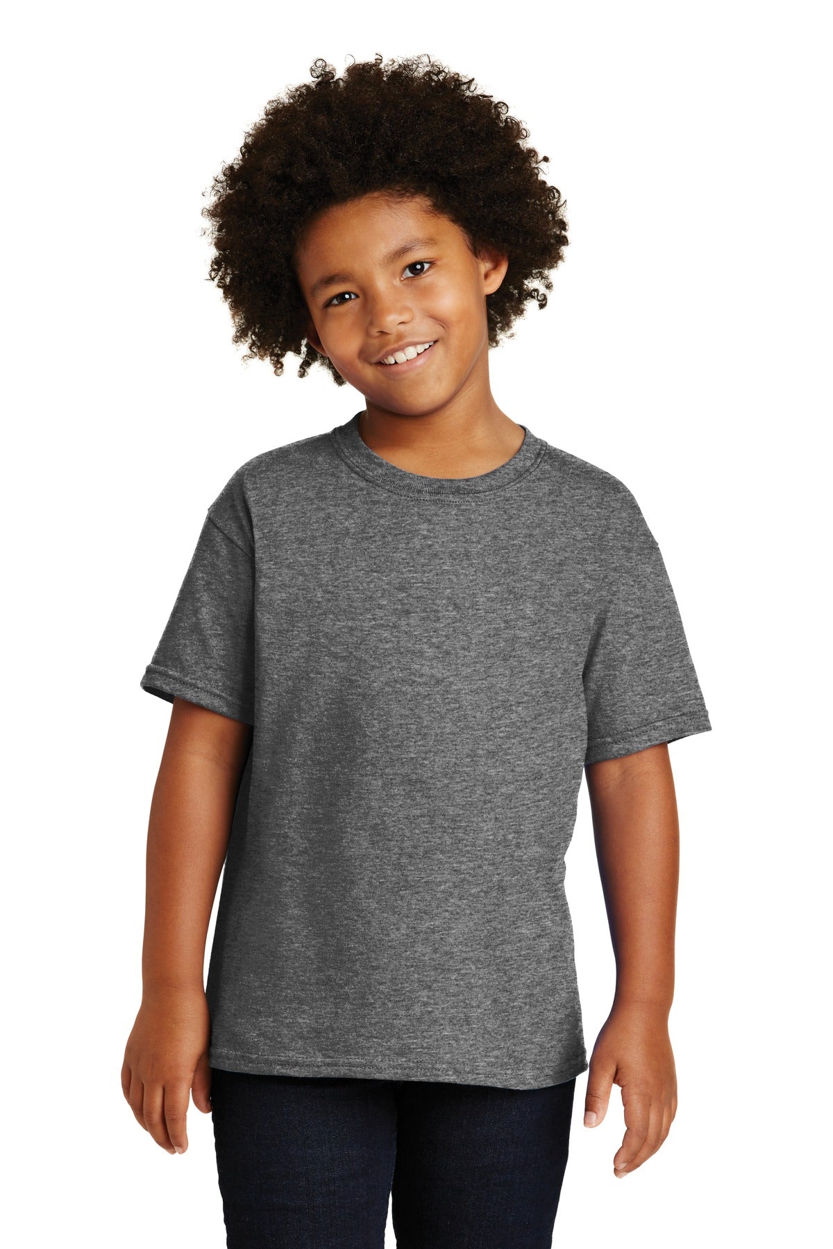 Gildan® - Youth  Heavy Cotton™ 100% Cotton T-Shirt.  5000B - graphite header