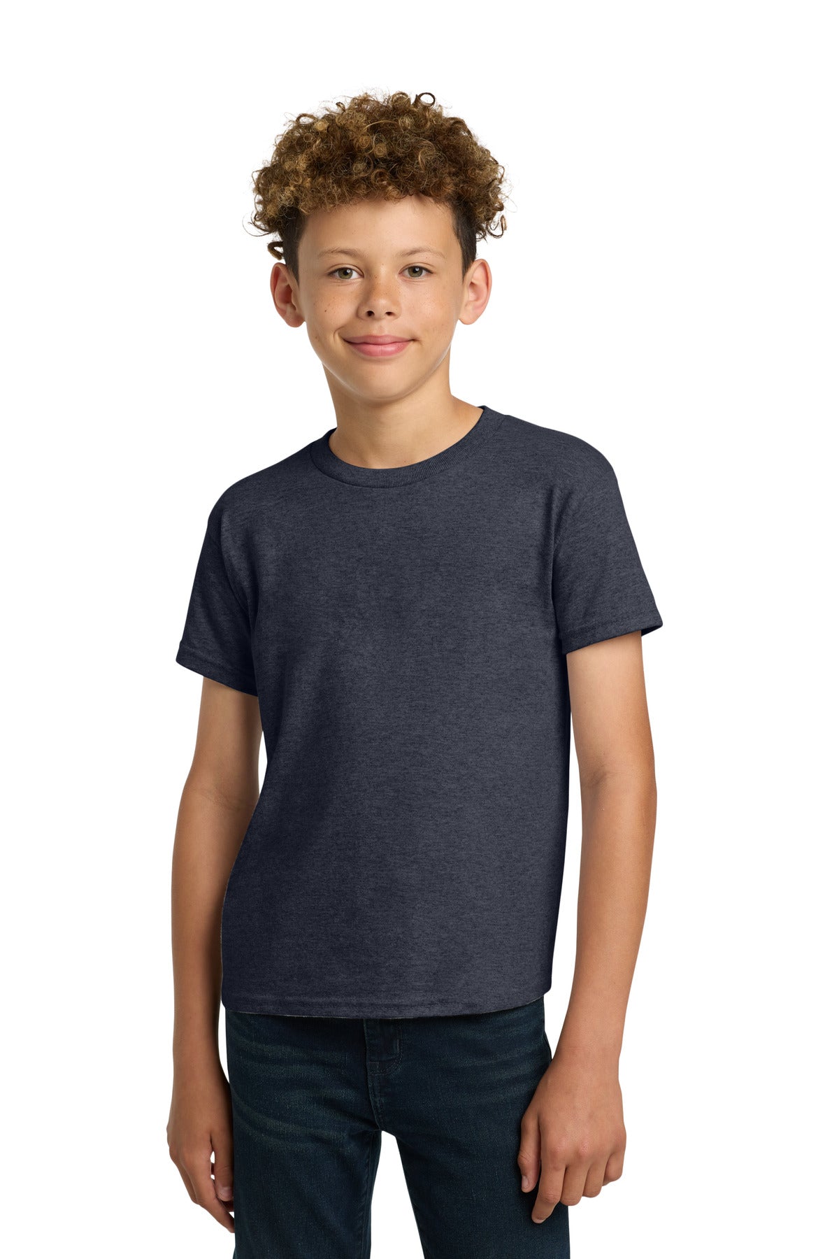 Gildan® - Youth  Heavy Cotton™ 100% Cotton T-Shirt.  5000B - heather navy