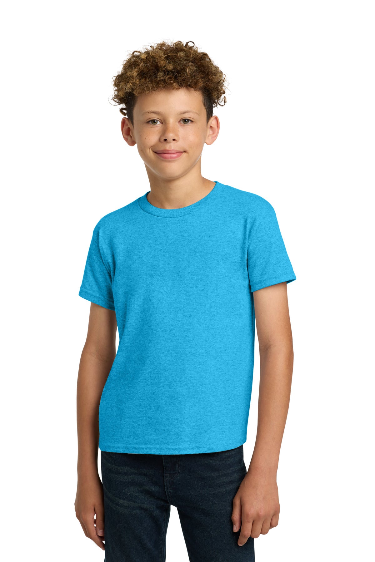 Gildan® - Youth  Heavy Cotton™ 100% Cotton T-Shirt.  5000B - heather sapphire