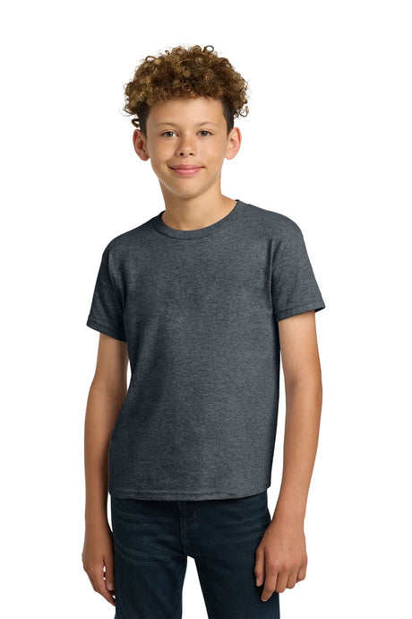 Gildan® - Youth  Heavy Cotton™ 100% Cotton T-Shirt.  5000B Dark Heather_1