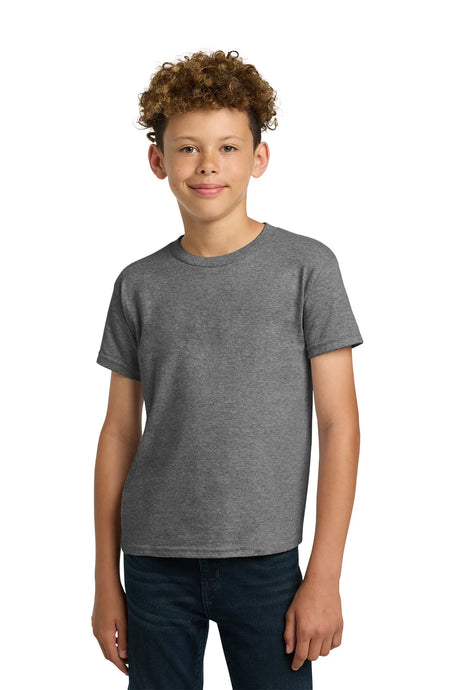 Gildan® - Youth  Heavy Cotton™ 100% Cotton T-Shirt.  5000B Graphite Heather_2