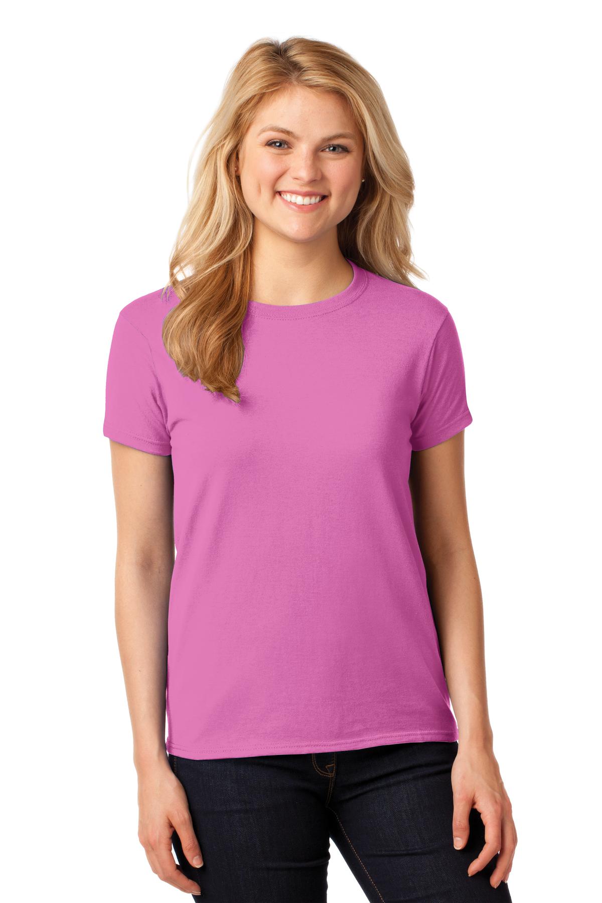 Gildan® Ladies Heavy Cotton™ 100% Cotton T-Shirt. 5000L - azalea