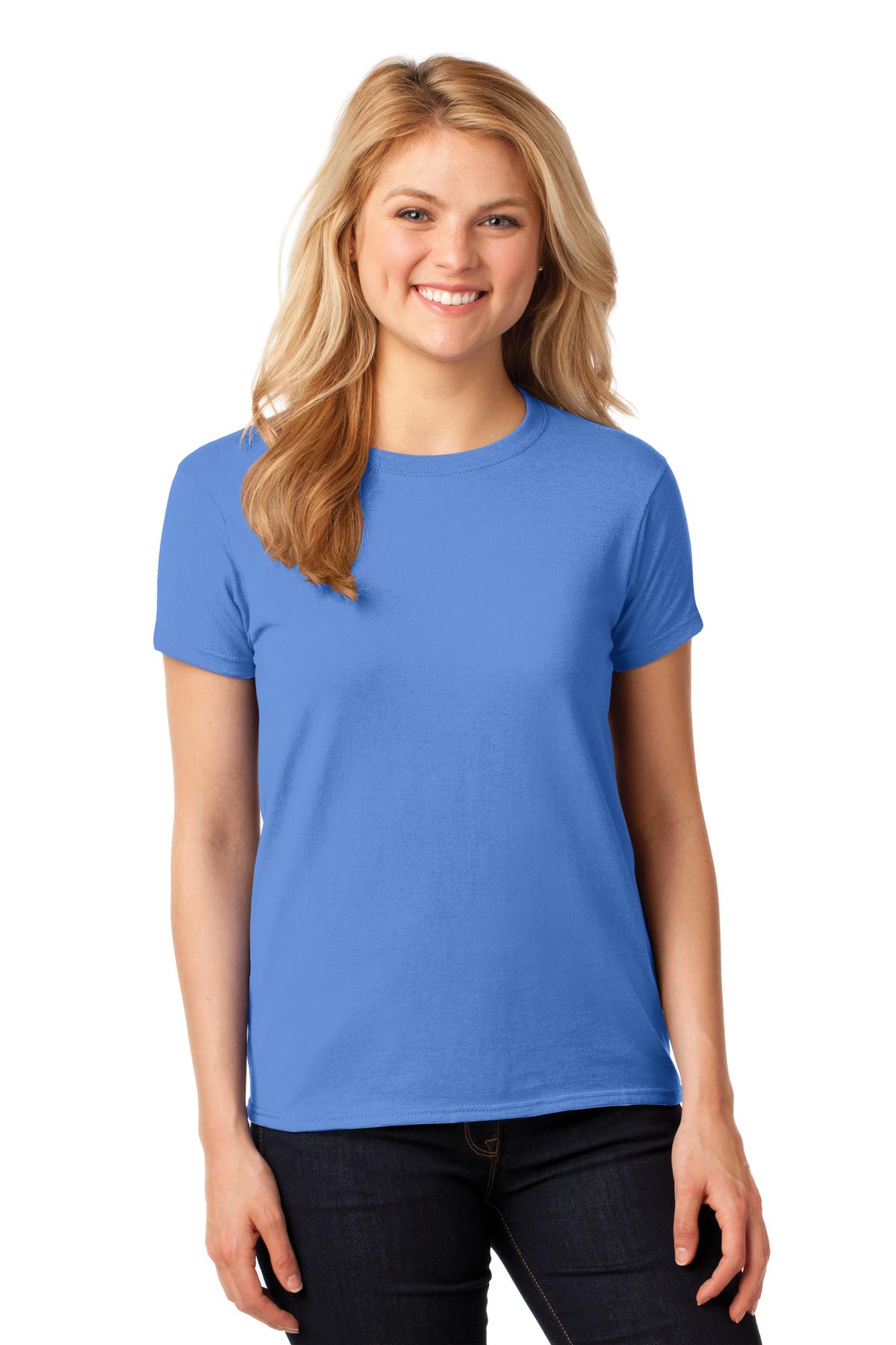 Gildan® Ladies Heavy Cotton™ 100% Cotton T-Shirt. 5000L - carolina blue