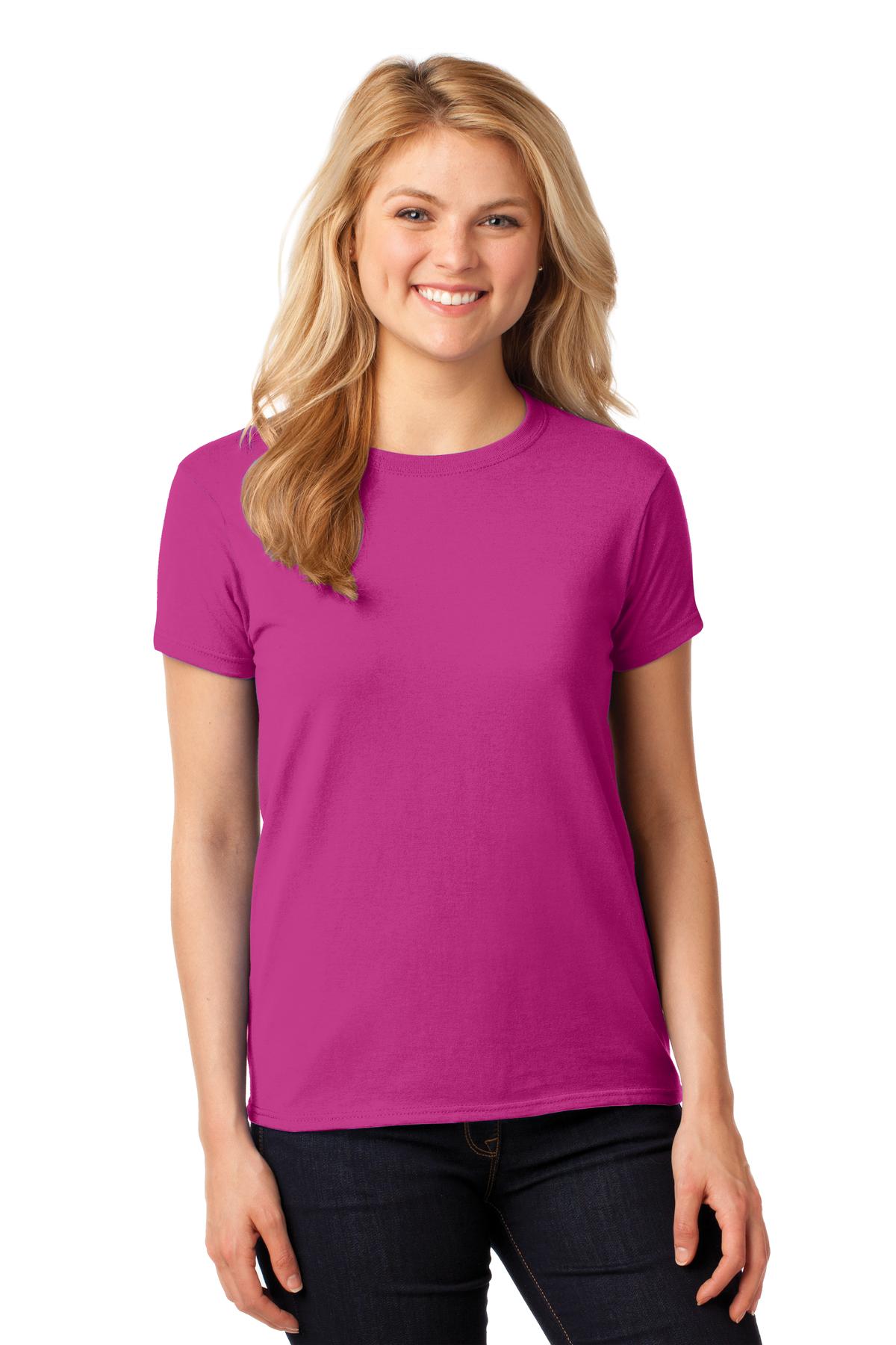 Gildan® Ladies Heavy Cotton™ 100% Cotton T-Shirt. 5000L - heliconia