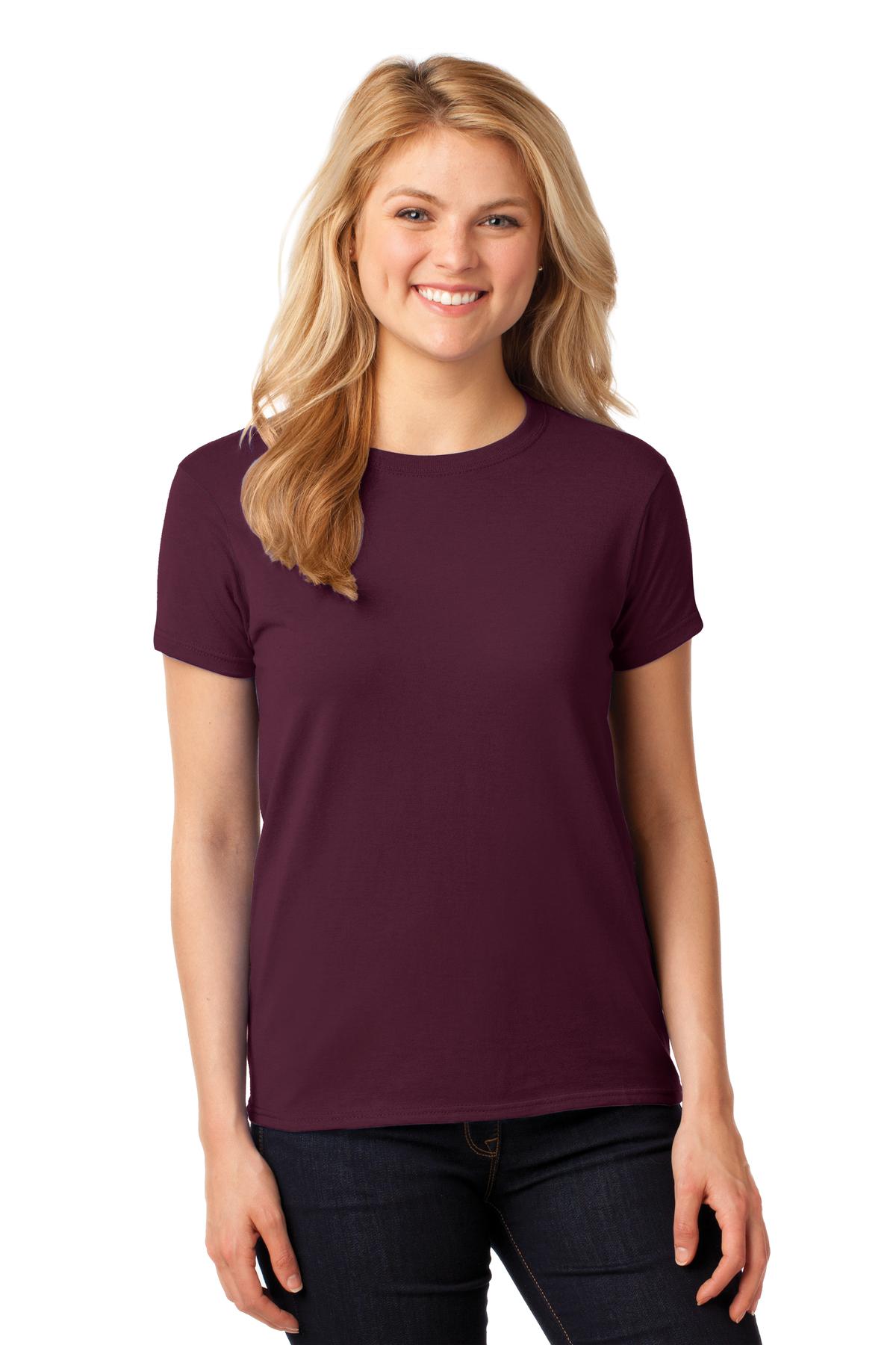 Gildan_Ladies_Heavy_Cotton_100_Cotton_T-Shirt._5000L_- maroon