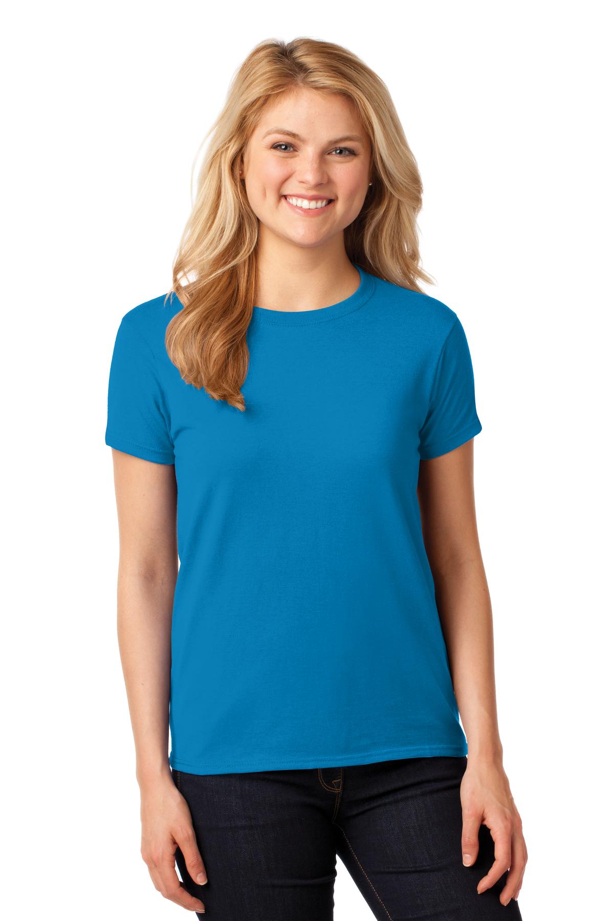 Gildan_Ladies_Heavy_Cotton_100_Cotton_T-Shirt._5000L_-  sapphire