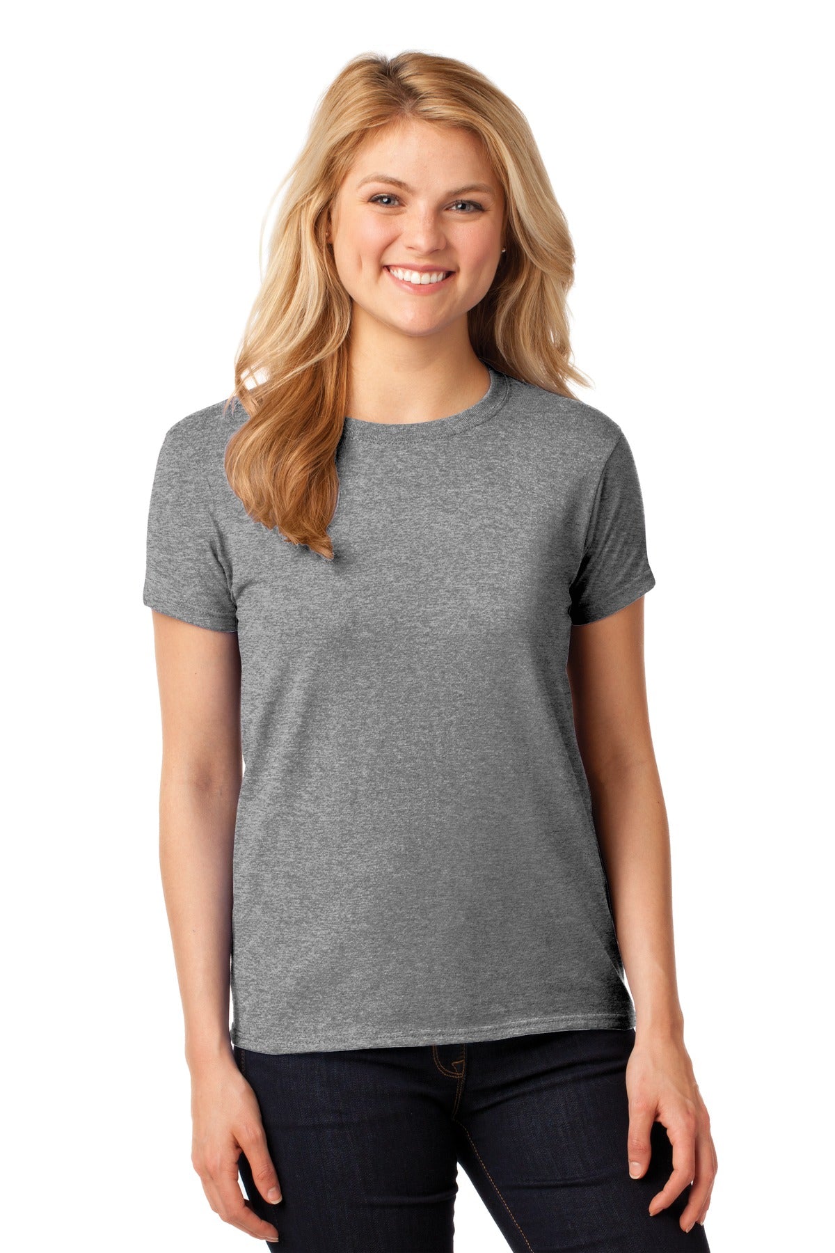 Gildan® Ladies Heavy Cotton™ 100% Cotton T-Shirt. 5000L -graphite heather