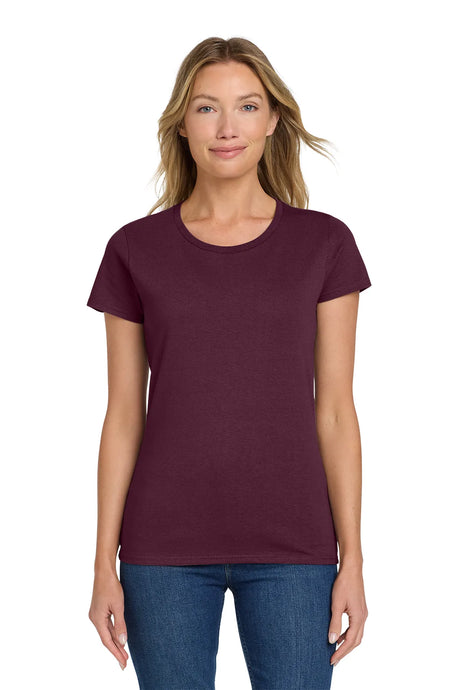 Gildan® Ladies Heavy Cotton™ 100% Cotton T-Shirt. 5000L Maroon_1