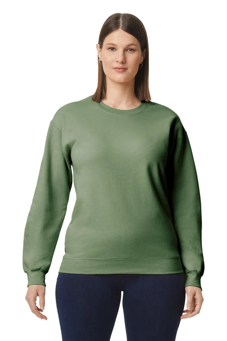Gildan® Softstyle® Crewneck Sweatshirt SF000 Military Green - 1