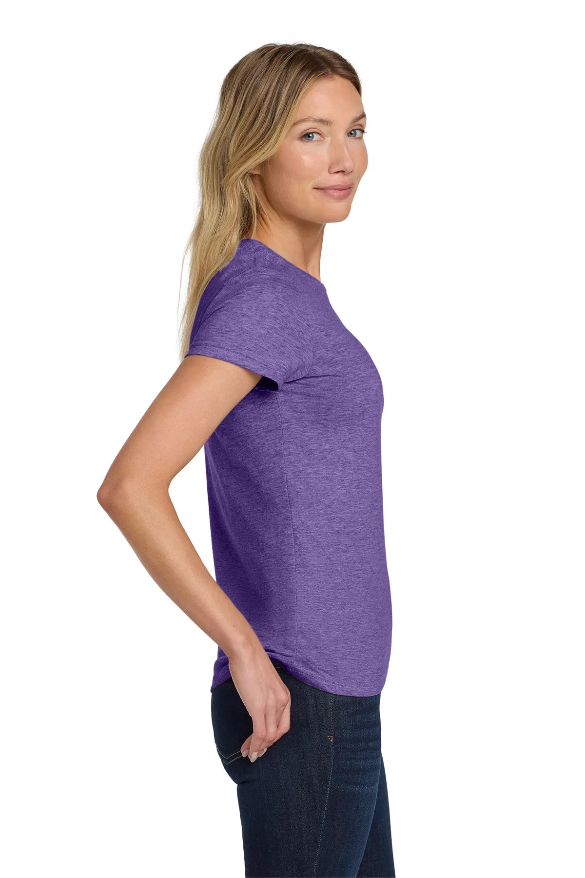 Gildan Softstyle® Ladies T-Shirt. 64000L Heather Purple_3
