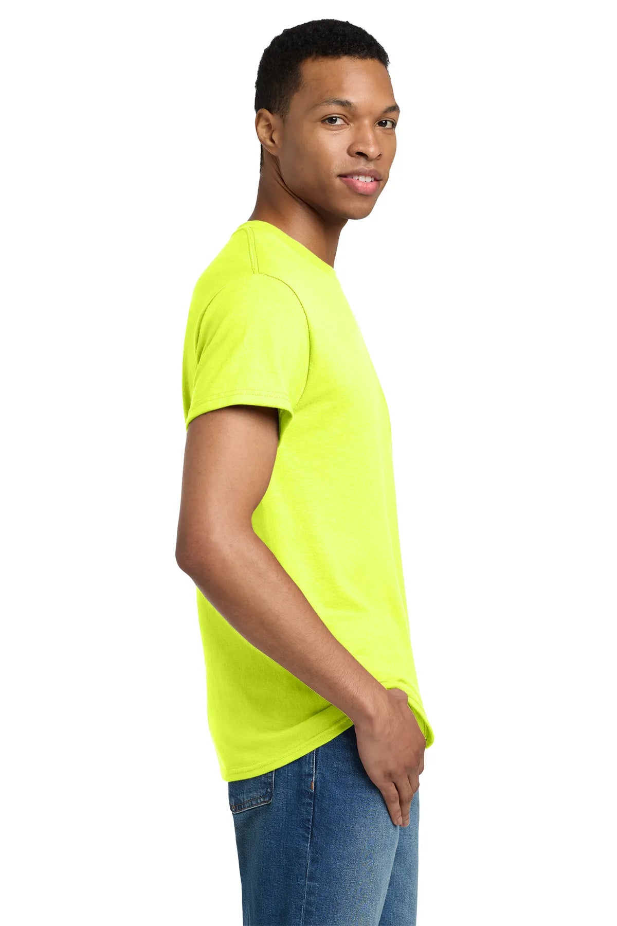 Gildan® Tall 100% US Cotton T-Shirt 2000T Safety Green_3