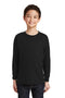 Gildan® Youth Heavy Cotton™ 100% Cotton Long Sleeve T-Shirt. 5400B - black