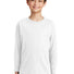 Gildan® Youth Heavy Cotton™ 100% Cotton Long Sleeve T-Shirt. 5400B - white