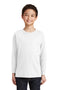 Gildan® Youth Heavy Cotton™ 100% Cotton Long Sleeve T-Shirt. 5400B - white