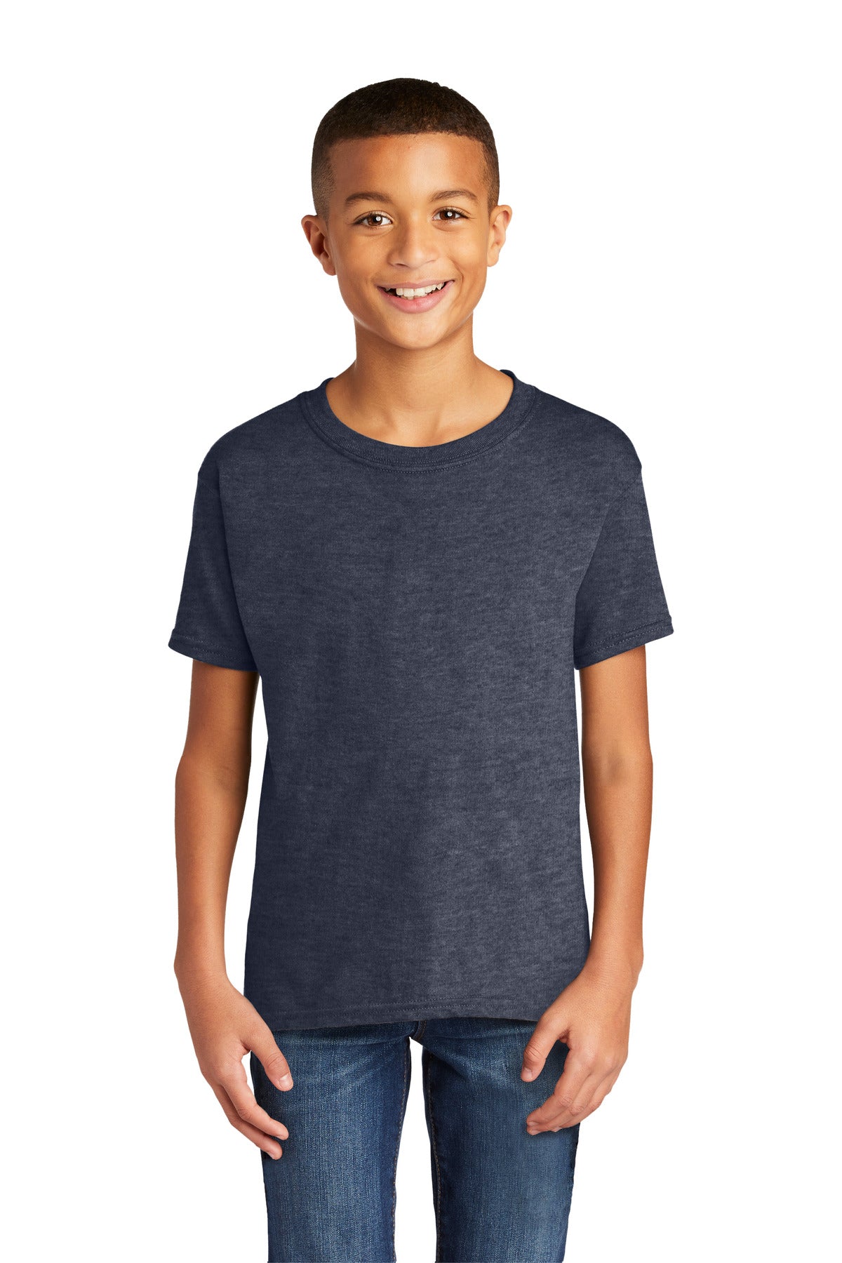 Gildan Youth Softstyle® T-Shirt 64000B - heather navy