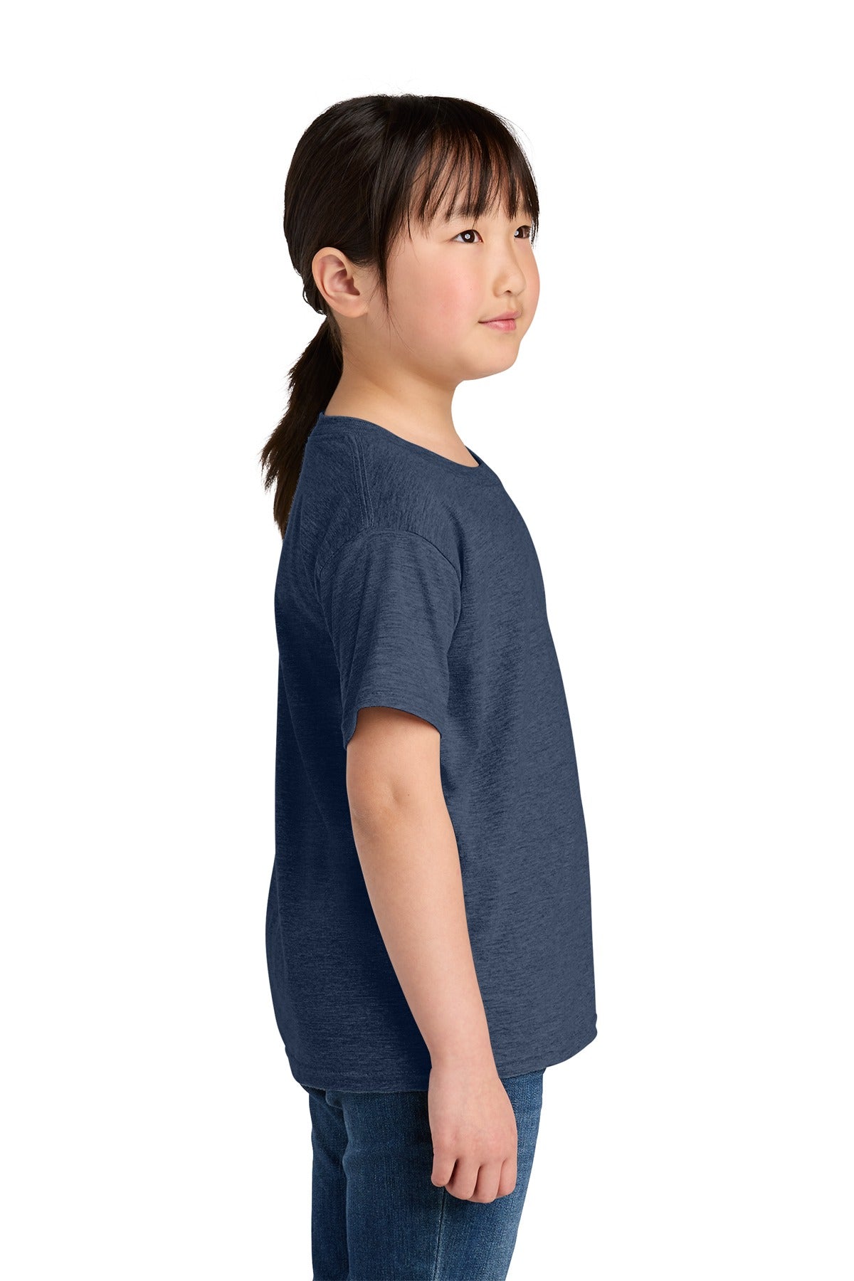 Gildan Youth Softstyle® T-Shirt 64000B Heather Navy_2