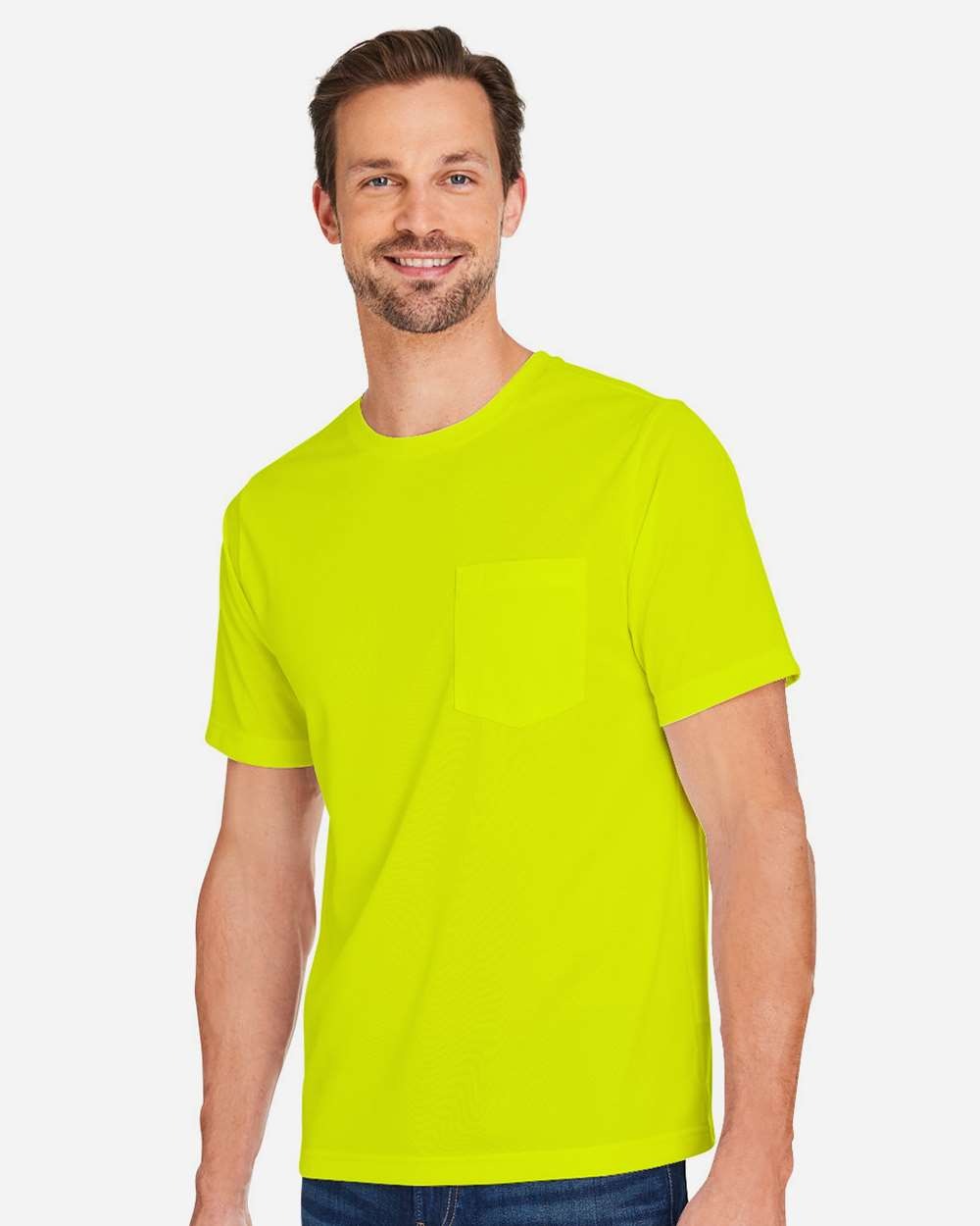Harriton Snag and Soil Protect T-Shirt - M118 Safety Yellow_2