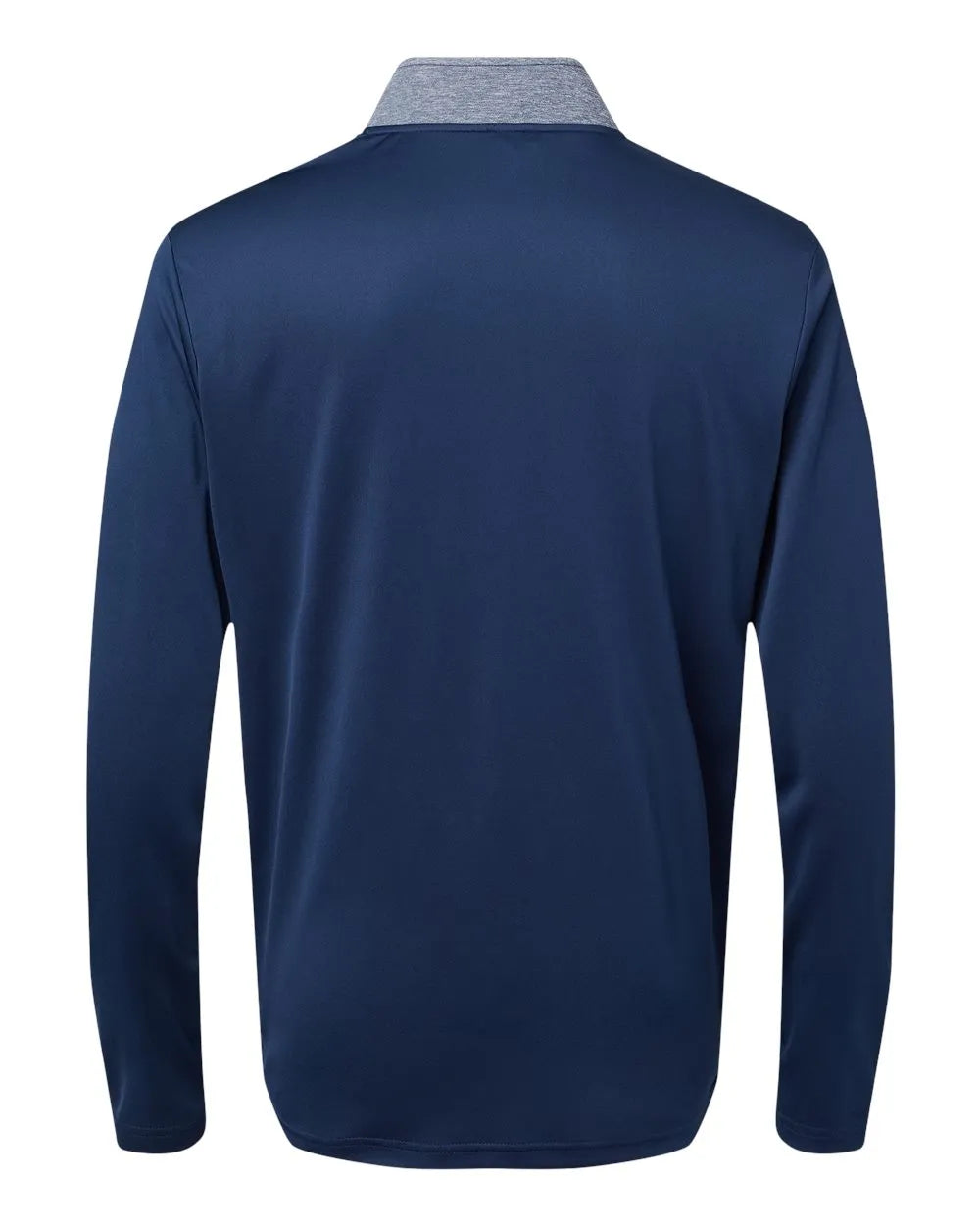 Heather Block Print Quarter-Zip Pullover collegiate navy melange/ navy/ grey three_5