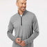 Heather Block Print Quarter-Zip Pullover grey three melange/ grey three/ black