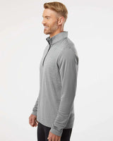 Heather Block Print Quarter-Zip Pullover grey three melange/ grey three/ black_1