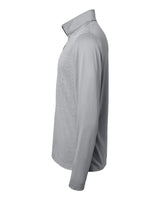 Heather Block Print Quarter-Zip Pullover grey three melange/ grey three/ black_4