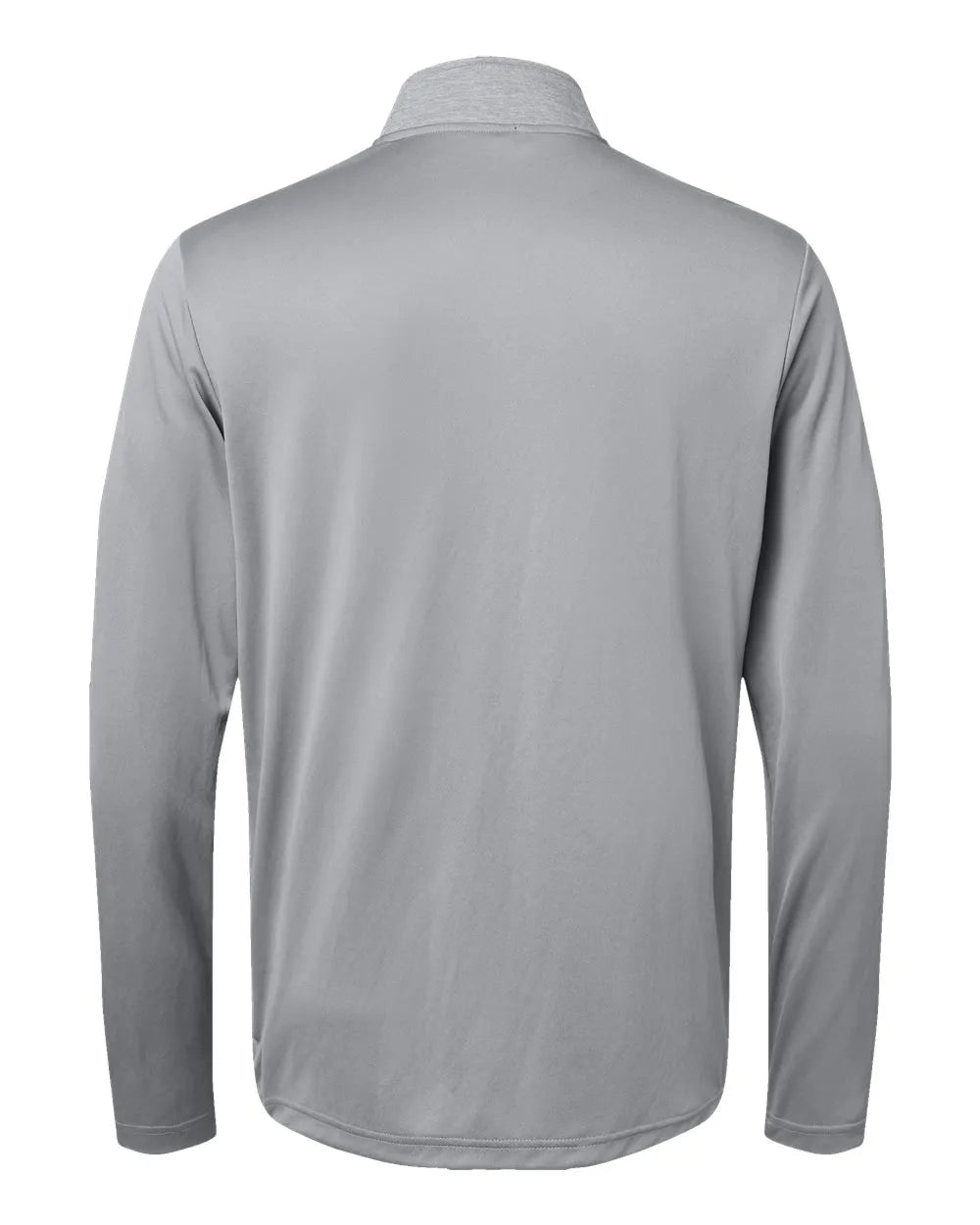 Heather Block Print Quarter-Zip Pullover grey three melange/ grey three/ black_5