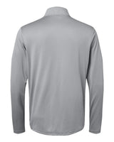 Heather Block Print Quarter-Zip Pullover grey three melange/ grey three/ black_5