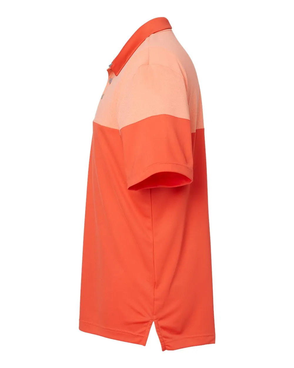 Heathered 3-Stripes Colorblocked Polo Blaze Orange/ Vista Grey_4