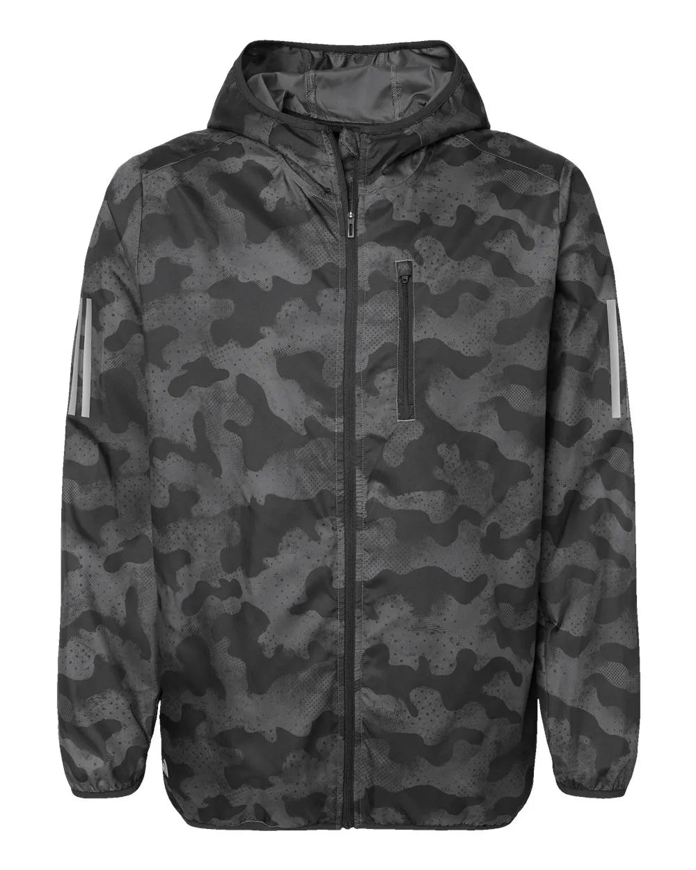 Hooded Full-Zip Windbreaker grey six/ black_3