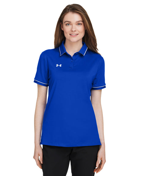 Ladies' Tipped Teams Performance Polo True Blues