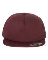 Lightly-StructuredFive-PanelSnapbackCap-maroon