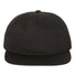 Lightly-Structured Five-Panel Snapback Cap Black_1