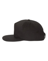 Lightly-Structured Five-Panel Snapback Cap Black_2