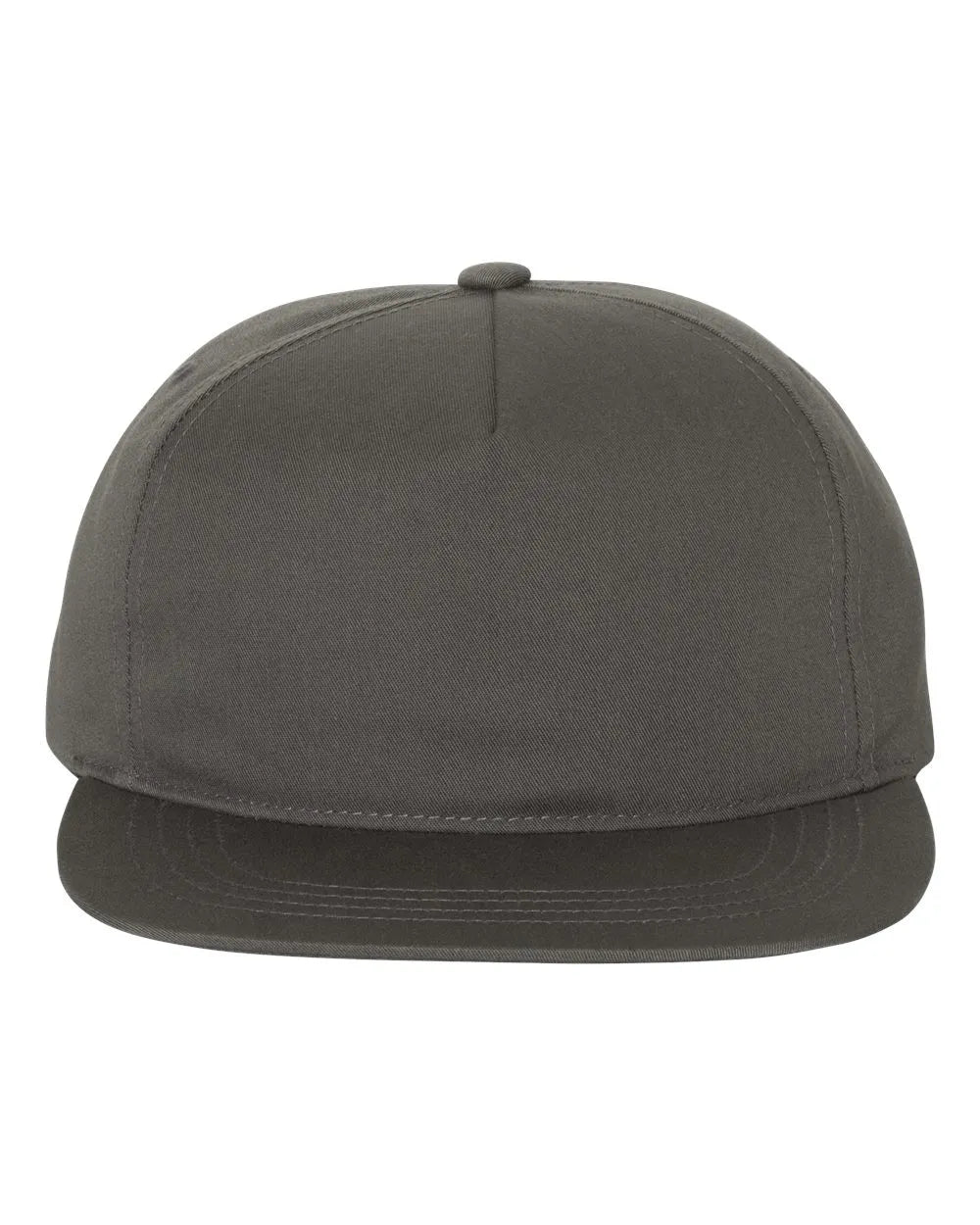 Lightly-Structured Five-Panel Snapback Cap Charcoal_1