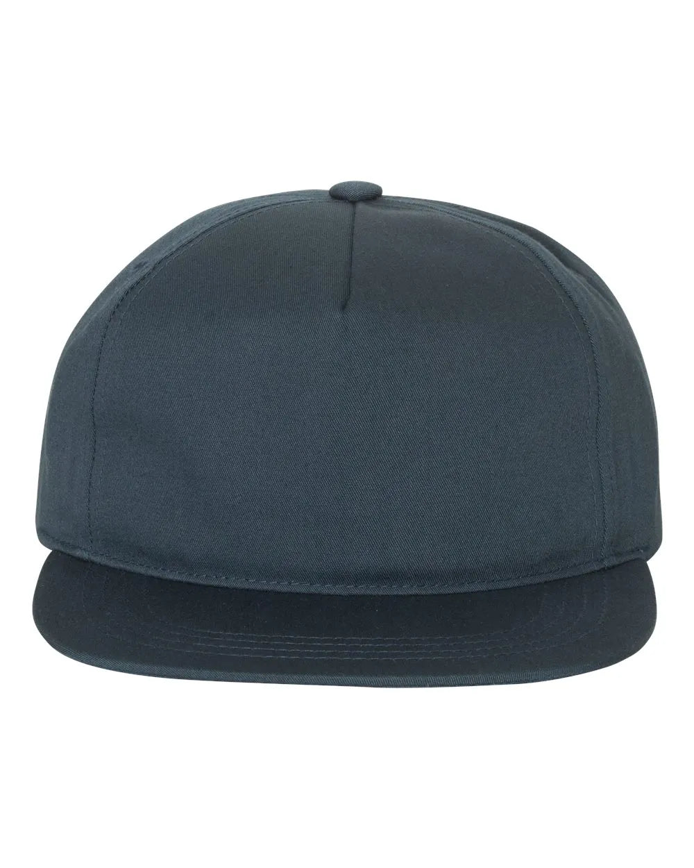 Lightly-Structured Five-Panel Snapback Cap Navy_1