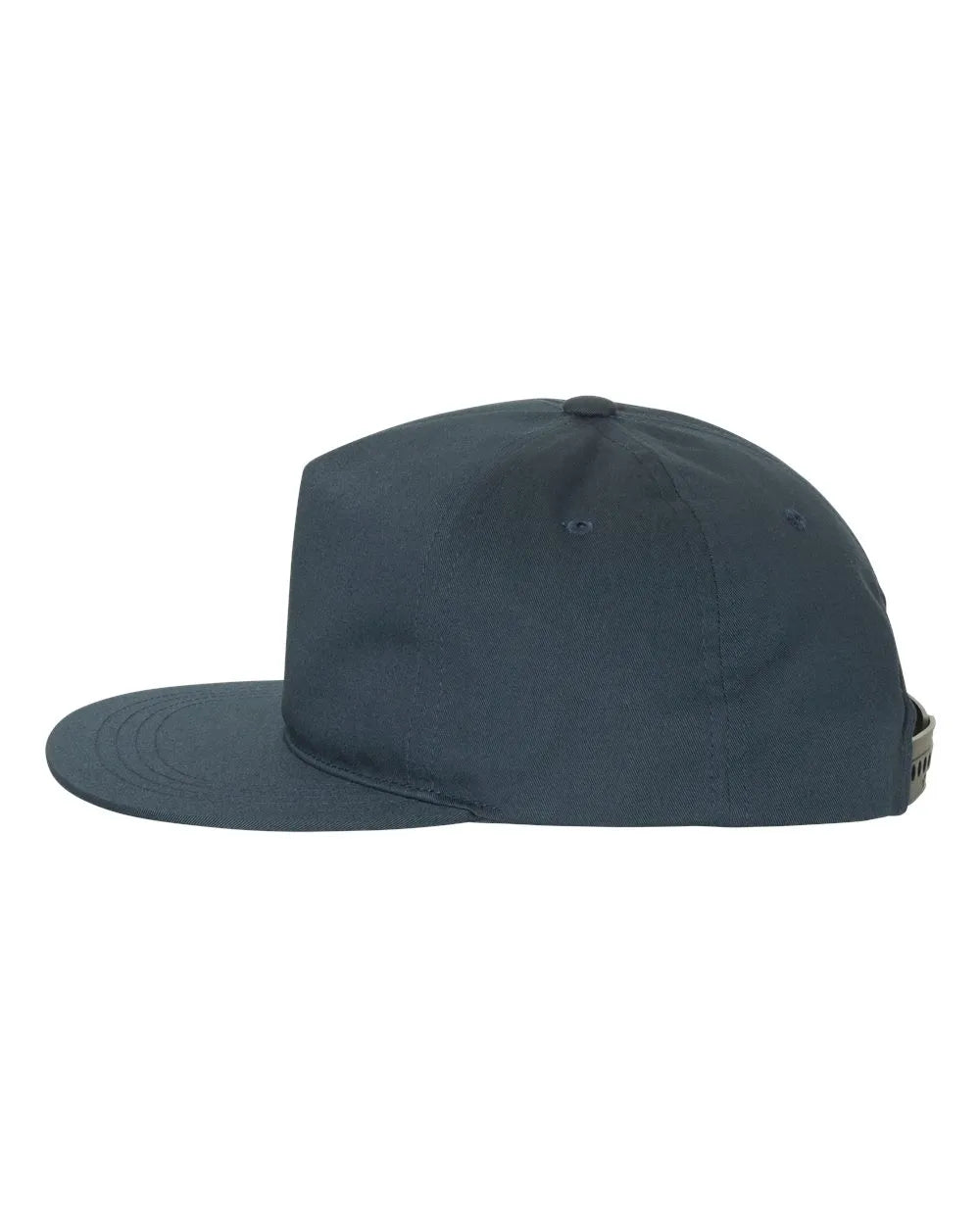 Lightly-Structured Five-Panel Snapback Cap Navy_2