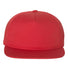 Lightly-Structured Five-Panel Snapback Cap Red_1
