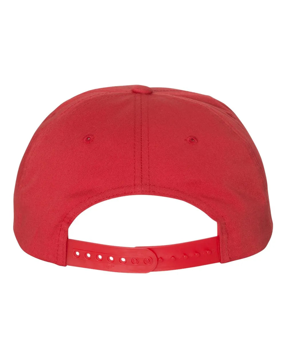 Lightly-Structured Five-Panel Snapback Cap Red_2