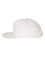 Lightly-Structured Five-Panel Snapback Cap White_2