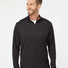 Lightweight Mélange Quarter-Zip Pullover black melange
