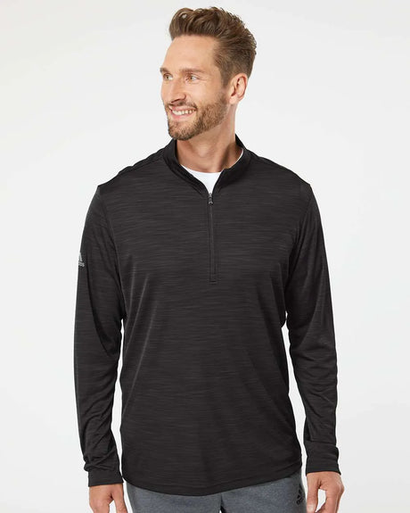 Lightweight Mélange Quarter-Zip Pullover black melange