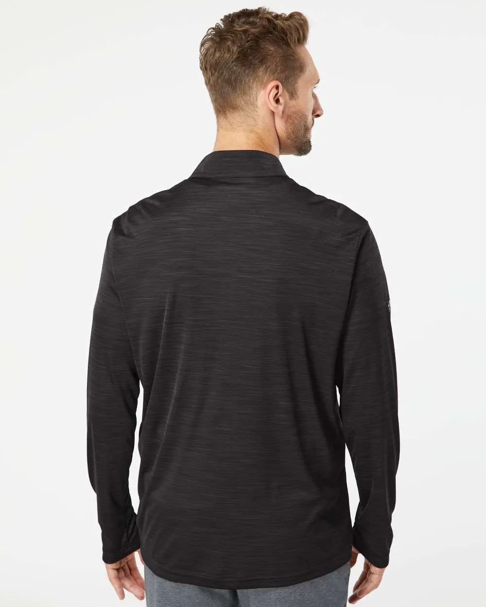 Lightweight Mélange Quarter-Zip Pullover black melange_1