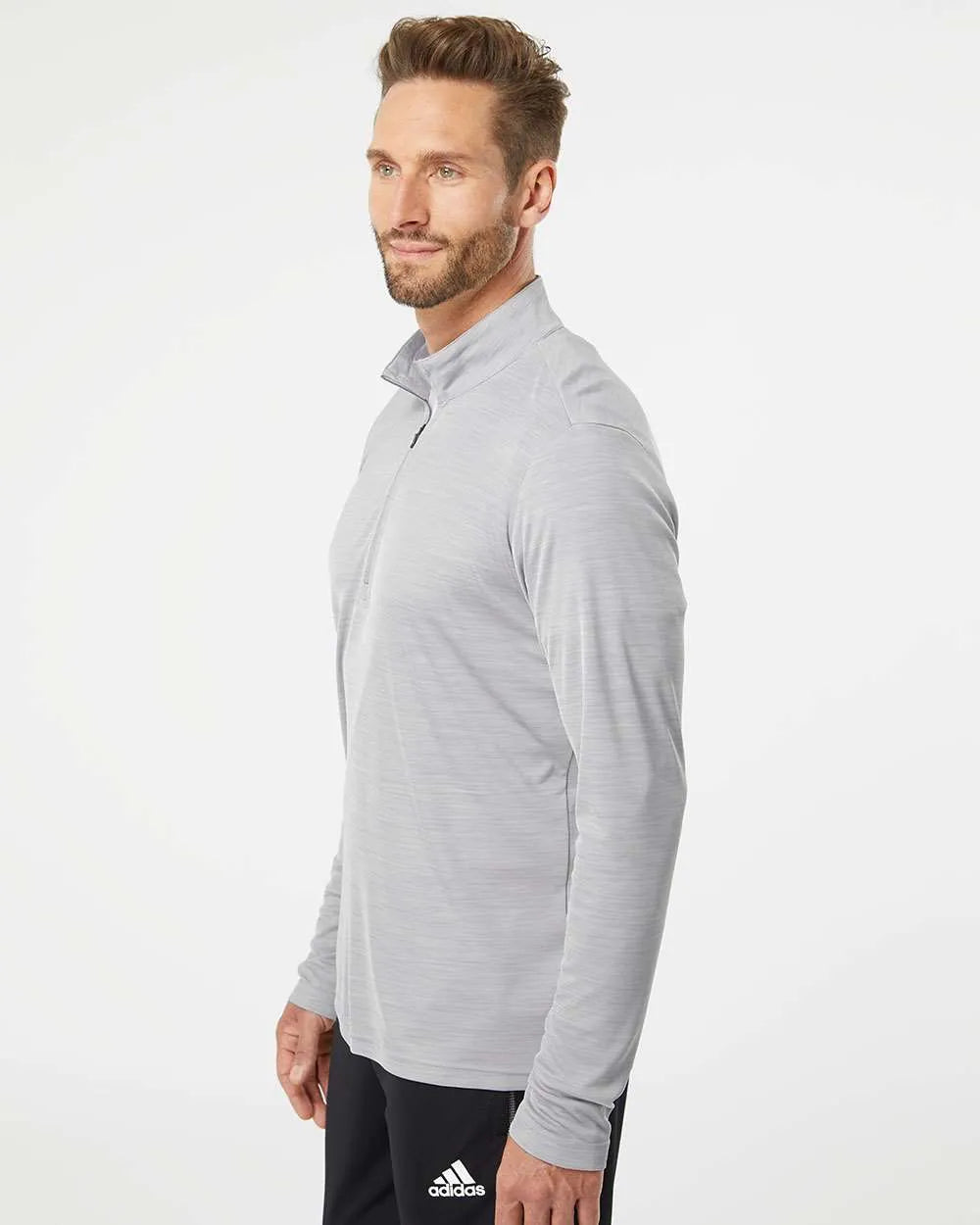 Lightweight Mélange Quarter-Zip Pullover collegiate mid grey melange_2